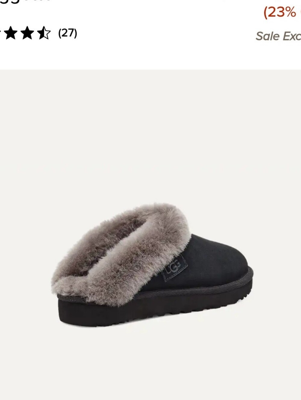 Ugg Cluggette Sz 5 Black